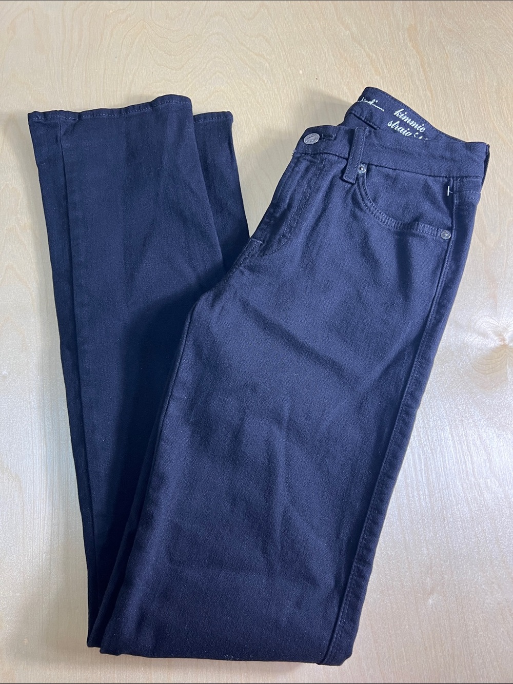 7 For All Mankind Women's skinny straight leg black Jeans size 27